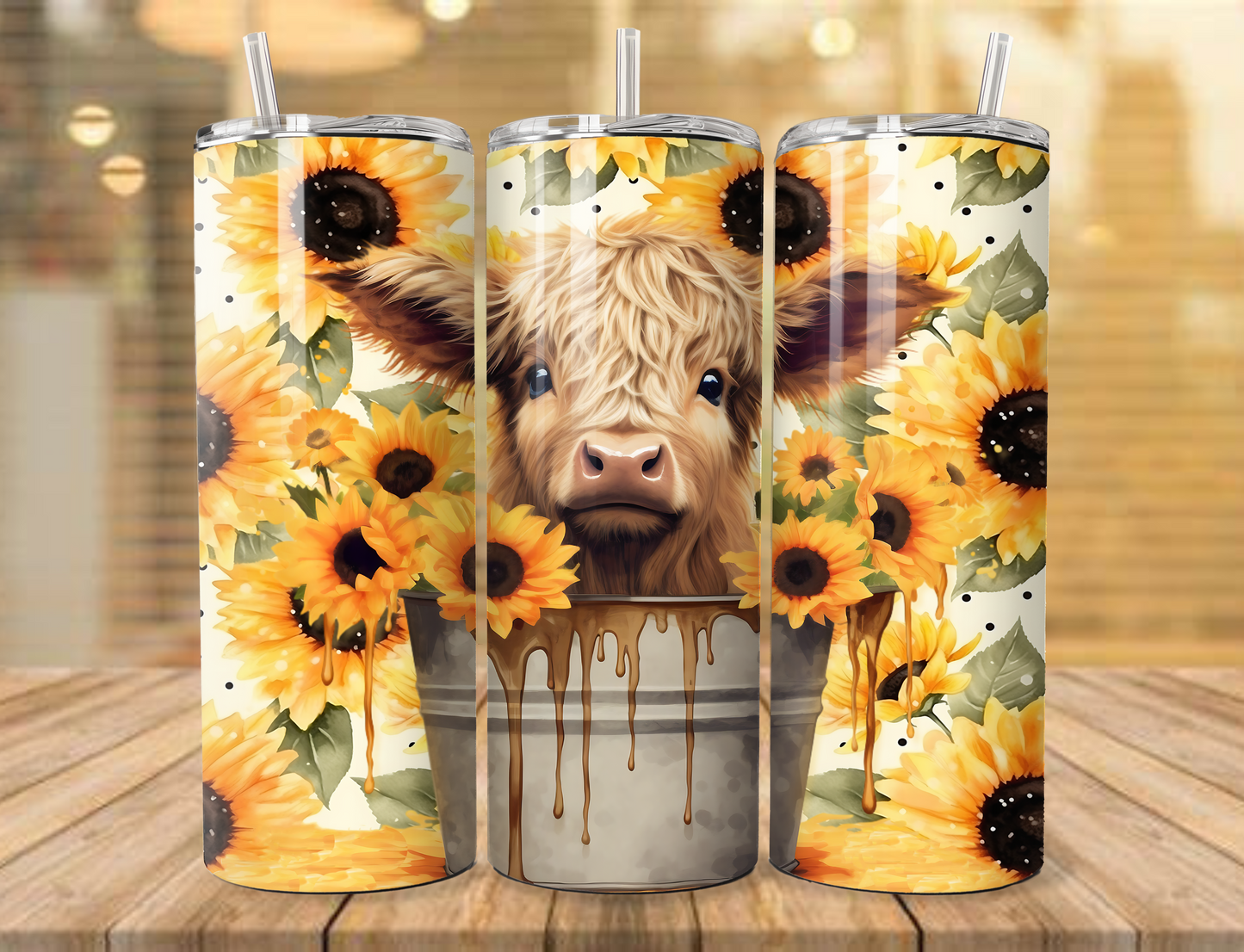 Mini Cow & Sunflowers