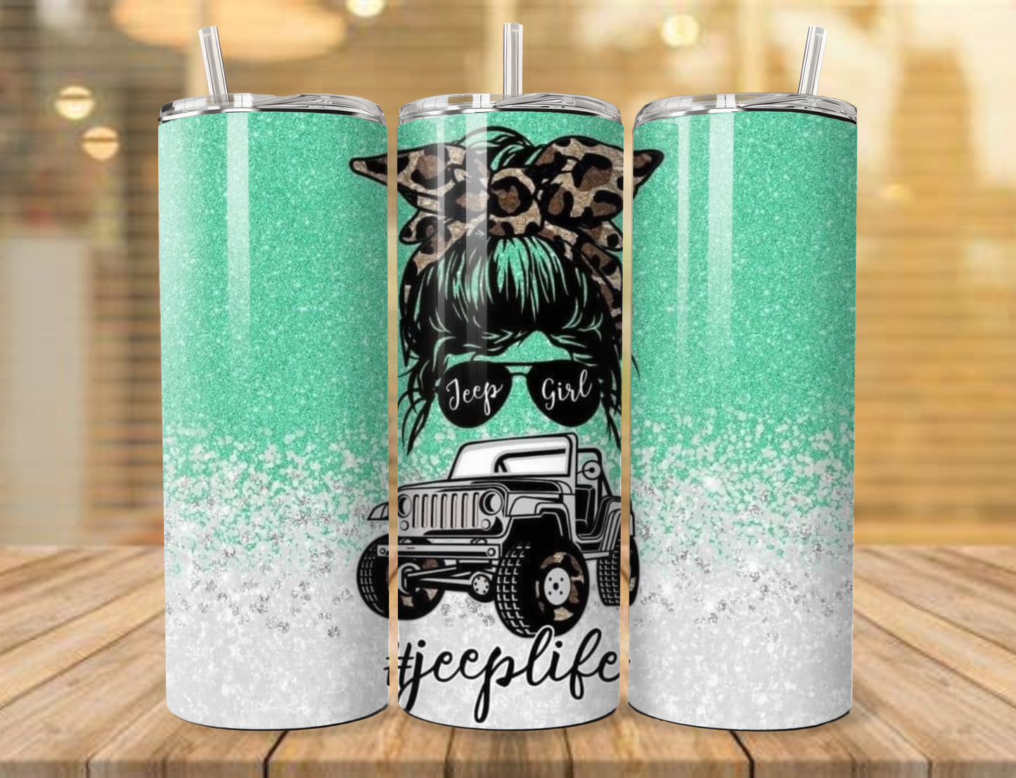 Mint Green Jeep Girl